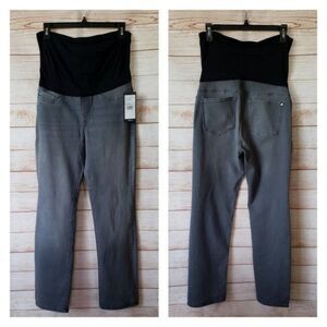 Mavi Clare Maternity Straight Leg Jeans Cotton/Elastane/Polyester Pocket Grey 28
